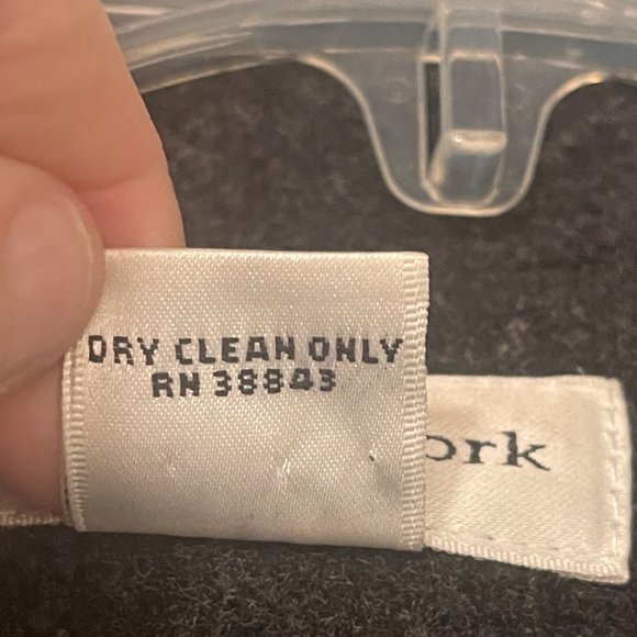 Preston & York Womens Double-Breasted Charcoal Wool Coat Size 14 - Picture 3 of 15